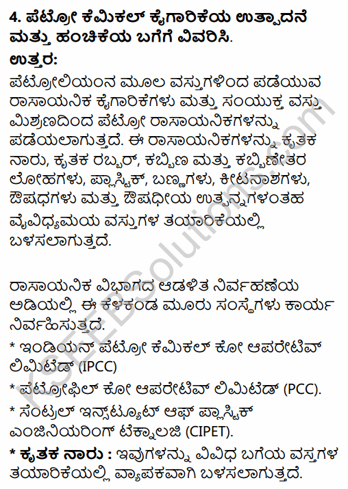 2nd PUC Geography Question Bank Chapter 10 Manufacturing Industries in Kannada 15
