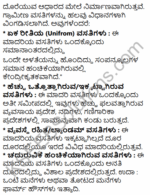 2nd PUC Geography Question Bank Chapter 5 Human Settlements in Kannada 14