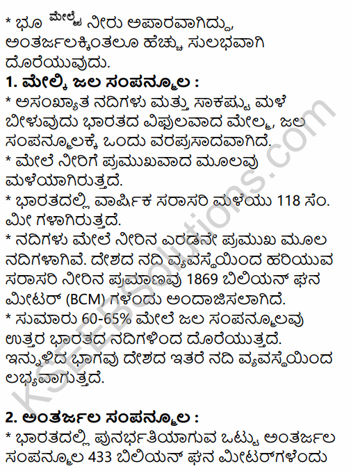 2nd PUC Geography Question Bank Chapter 7 Land and Water Resources in Kannada 15
