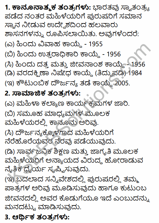 2nd PUC Sociology Question Bank Chapter 3 Inclusive Strategies in Kannada 12