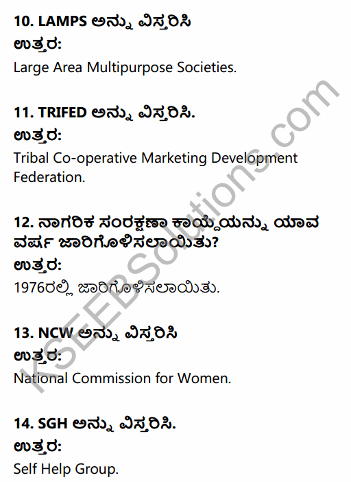 2nd PUC Sociology Question Bank Chapter 3 Inclusive Strategies in Kannada 3