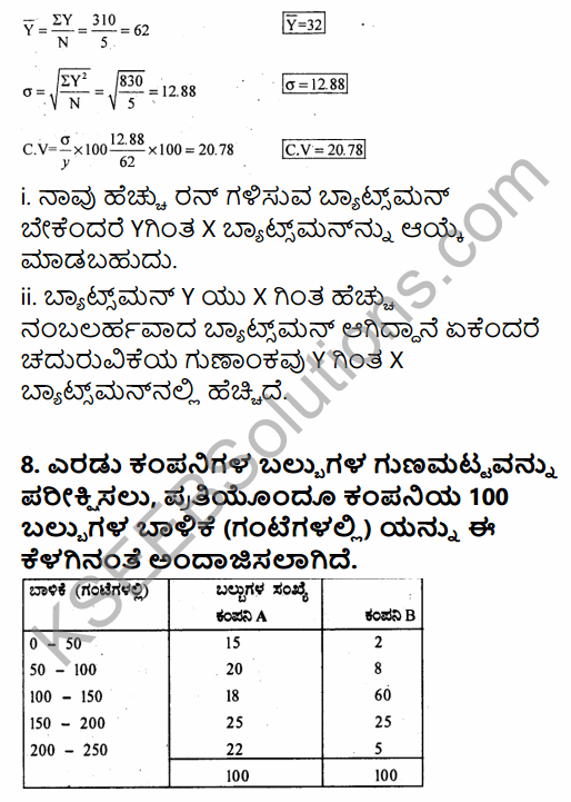 1st PUC Economics Question Bank Chapter 6 Measures of Dispersion in Kannada 15