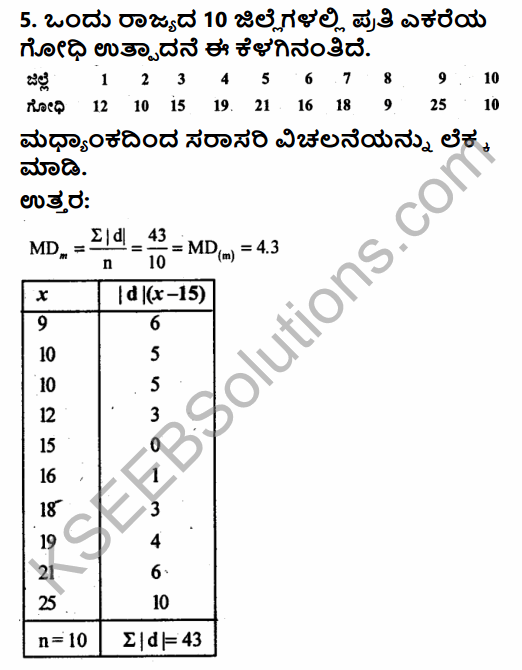1st PUC Economics Question Bank Chapter 6 Measures of Dispersion in Kannada 32