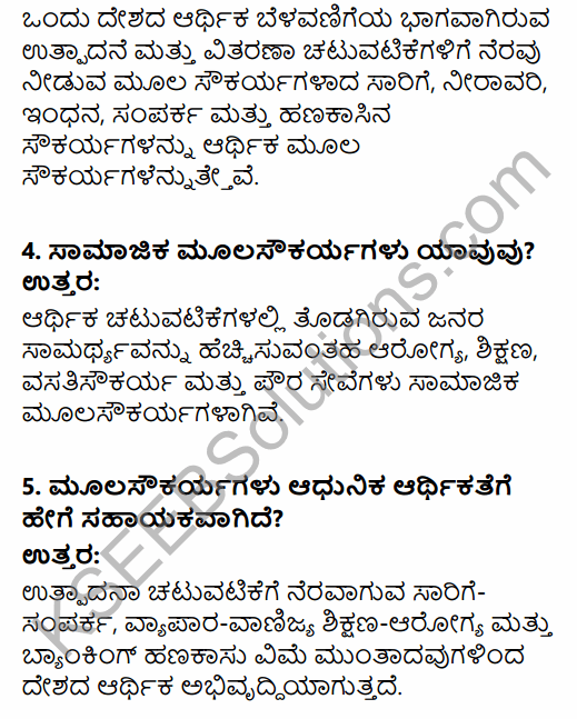 1st PUC Economics Question Bank Chapter 8 Infrastructure in Kannada 5