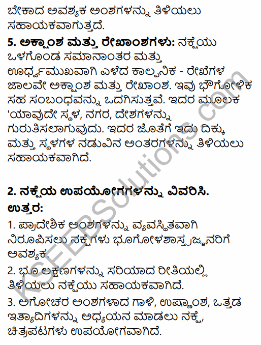 1st PUC Geography Question Bank Chapter 12 Cartography in Kannada 7