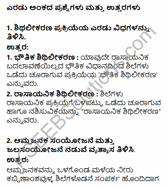 1st PUC Geography Question Bank Chapter 4 Landforms in Kannada 11