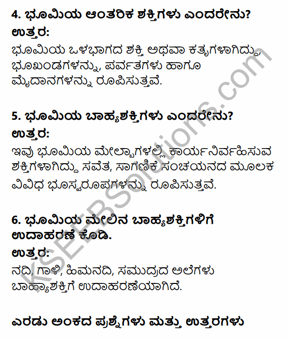1st PUC Geography Question Bank Chapter 4 Landforms in Kannada 2