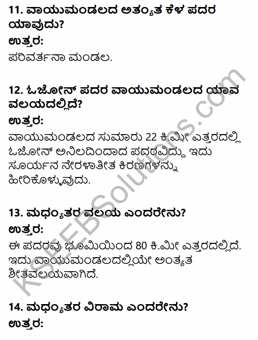 1st PUC Geography Question Bank Chapter 5 Atmosphere in Kannada 4