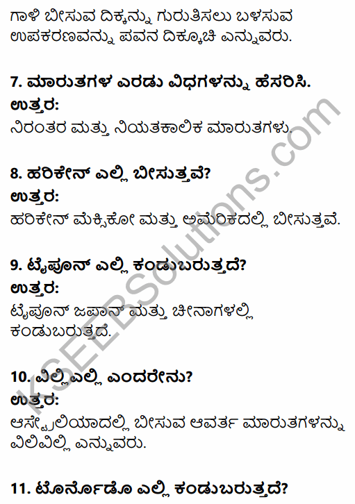1st PUC Geography Question Bank Chapter 5 Atmosphere in Kannada 45