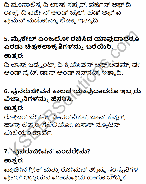 1st PUC History Question Bank Chapter 7 Beginning of Modern Age in Kannada 30