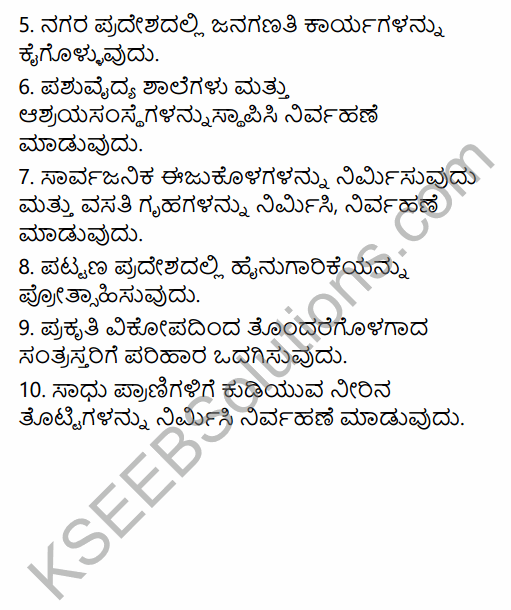 1st PUC Political Science Question Bank Chapter 9 Democratic Decentralisation in Kannada 57