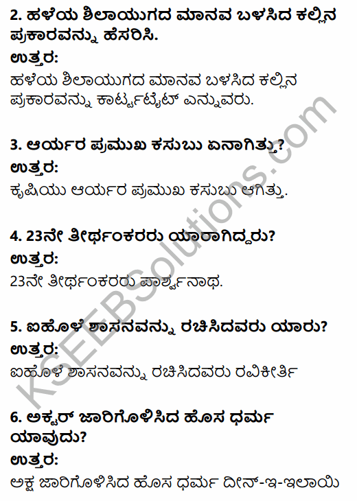 2nd PUC History Previous Year Question Paper June 2017 in Kannada 2