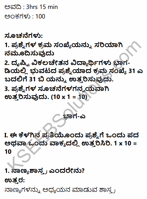 2nd PUC History Previous Year Question Paper March 2019 in Kannada 1