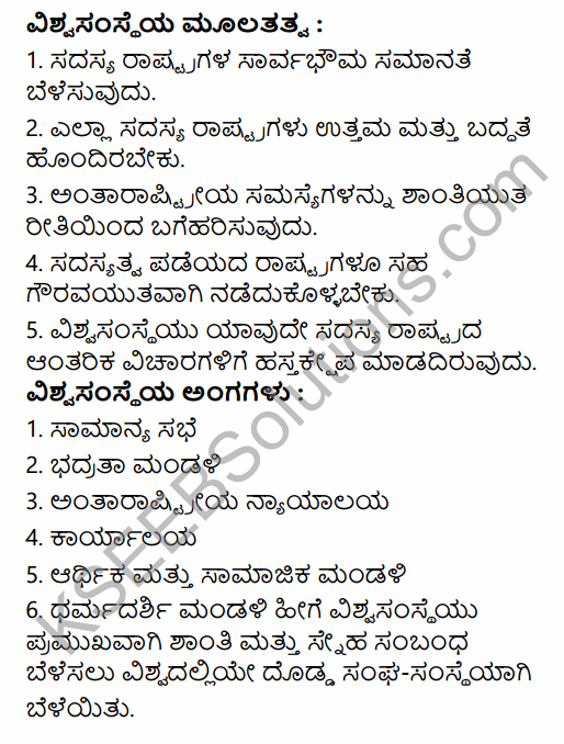 2nd PUC Political Science Question Bank Chapter 8 International Relations and Politics in Kannada 36