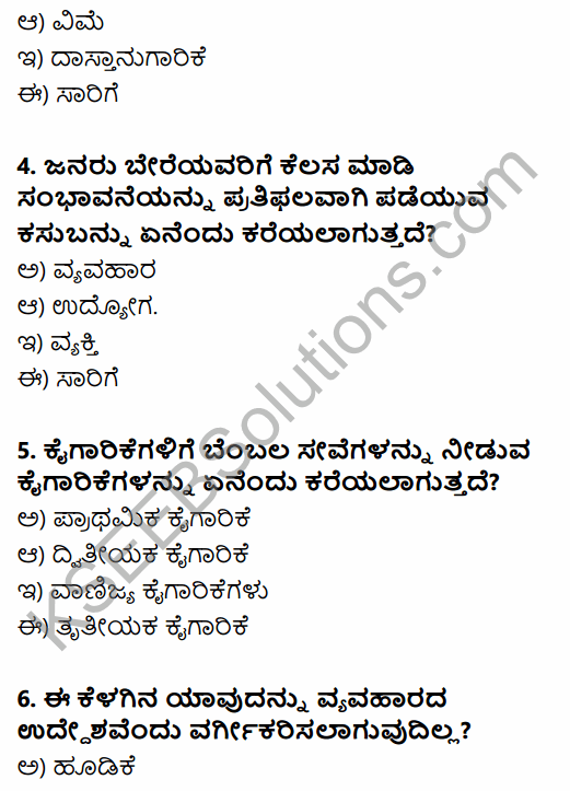 1st PUC Business Studies Question Bank Chapter 1 Nature and Purpose of Business in Kannada 2