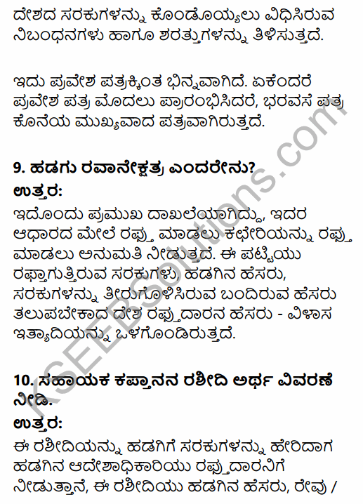 1st PUC Business Studies Question Bank Chapter 12 International Business - II in Kannada 10