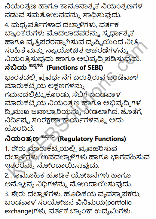 2nd PUC Business Studies Question Bank Chapter 10 Financial Market in Kannada 30