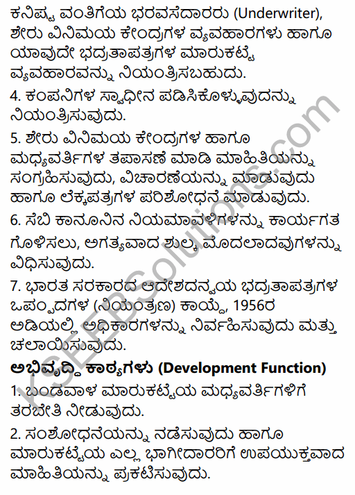 2nd PUC Business Studies Question Bank Chapter 10 Financial Market in Kannada 31