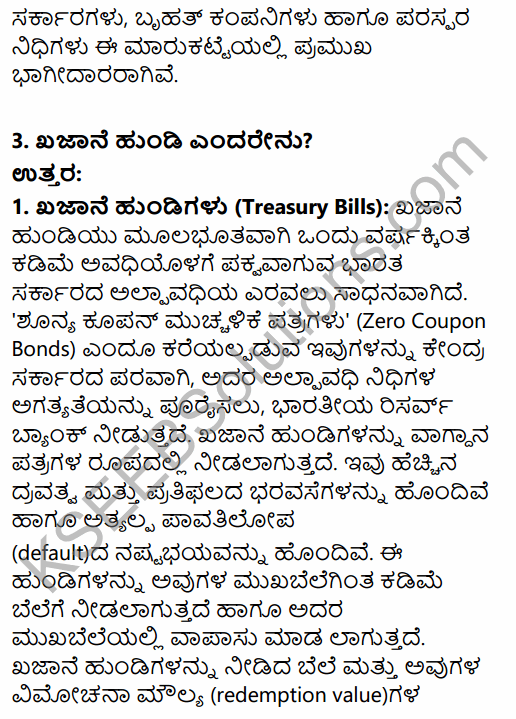 2nd PUC Business Studies Question Bank Chapter 10 Financial Market in Kannada 8