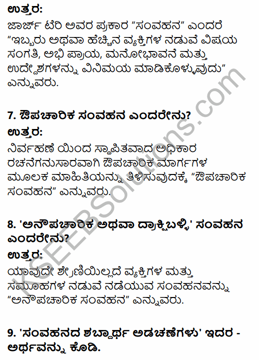 2nd PUC Business Studies Question Bank Chapter 7 Directing in Kannada 48