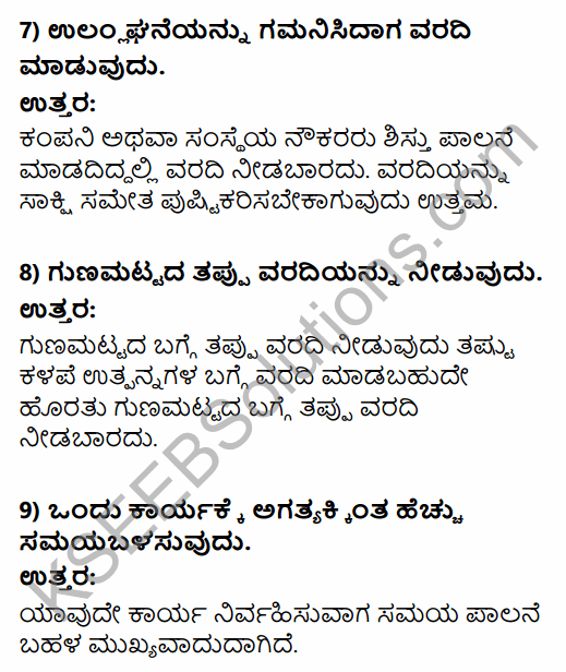 2nd PUC Business Studies Question Bank Chapter 8 Controlling in Kannada 33