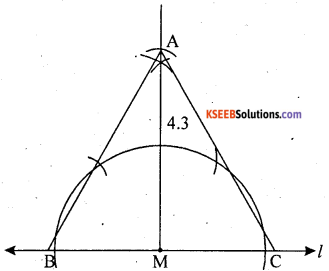 KSEEB Solutions for Class 8 Maths Chapter 12 Construction of Triangles Additional Questions 10