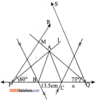 KSEEB Solutions for Class 8 Maths Chapter 12 Construction of Triangles Additional Questions 15