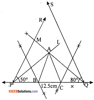 KSEEB Solutions for Class 8 Maths Chapter 12 Construction of Triangles Additional Questions 16