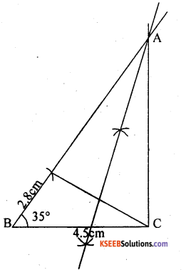 KSEEB Solutions for Class 8 Maths Chapter 12 Construction of Triangles Additional Questions 20