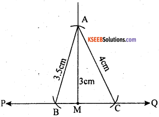 KSEEB Solutions for Class 8 Maths Chapter 12 Construction of Triangles Additional Questions 5