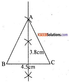 KSEEB Solutions for Class 8 Maths Chapter 12 Construction of Triangles Additional Questions 6