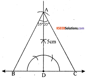 KSEEB Solutions for Class 8 Maths Chapter 12 Construction of Triangles Additional Questions 7