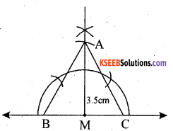 KSEEB Solutions for Class 8 Maths Chapter 12 Construction of Triangles Additional Questions 9