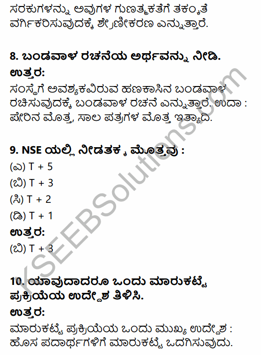 2nd PUC Business Studies Model Question Paper 6 with Answers in Kannada 4