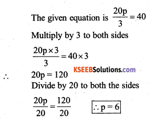 KSEEB Solutions for Class 7 Maths Chapter 4 Simple Equations Ex 4.2 26