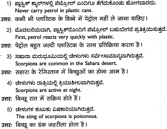 1st PUC Hindi Workbook Answers अनुवाद 9