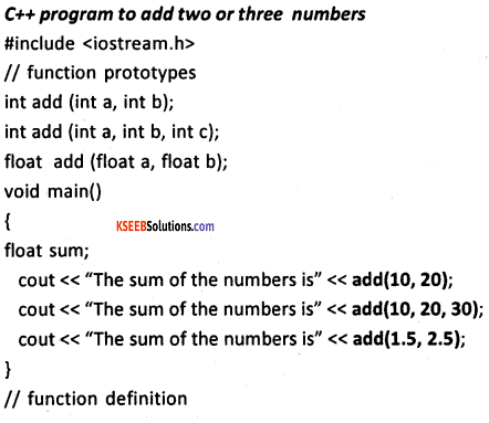 2nd PUC Computer Science Question Bank Chapter 8 Function Overloading 3