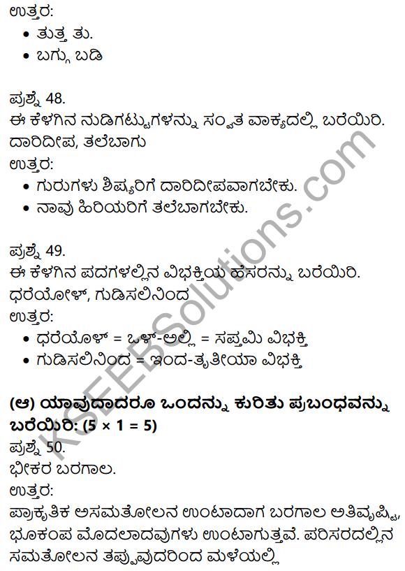 2nd PUC Kannada Previous Year Question Paper June 2017 10