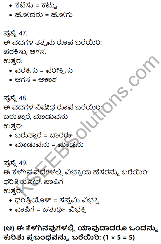 2nd PUC Kannada Previous Year Question Paper June 2018 10