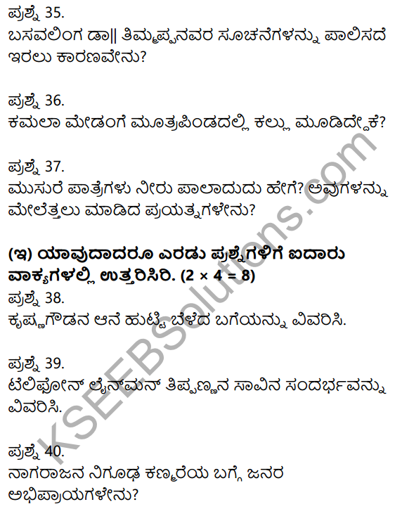 2nd PUC Kannada Previous Year Question Paper March 2015 10