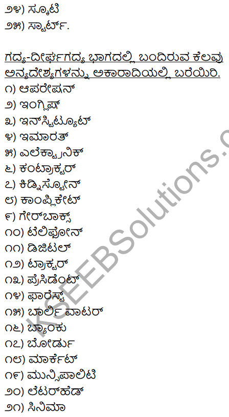 2nd PUC Kannada Workbook Answers Chapter 4 Desya, Anyadesyagalu, Tatsama-Tadbhava Galu 2